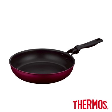 【THERMOS膳魔師】厚鑄耐摩不沾鍋 單柄平底鍋28cm(KFM-028-R)