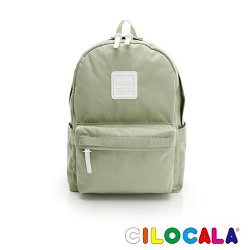 台灣限定色【台灣總代理】CILOCALA 亮彩尼龍防潑水後背包-中大-秋草綠