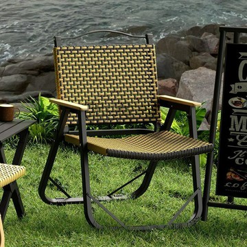 戶外折疊藤椅便攜式野餐克米特椅超輕釣魚露營用品裝備椅沙灘 雙11全館免運