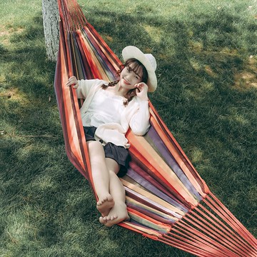 吊床戶外秋千兒童室內防側翻悠悠床大人露營帆布懶人吊椅掉床神器