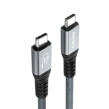 Kamera 佳美能 USB4 Gen3x2 EPR Type-C 充電傳輸線 1M 240W最大功率 40Gbps PD3.1 支援8K 60Hz  太空灰  1個