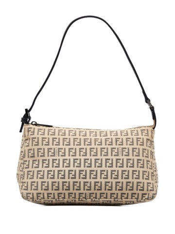 Fendi Pre-Owned - Zucchino shoulder bag - women - Canvas/Calf Leather - One Size - Neutrals