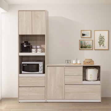 直人木業-ELENA當代日系118公分廚櫃加60公分電器櫃