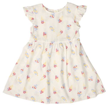 akachan honpo - 夏季洋裝-嫘縈混紡-米白色