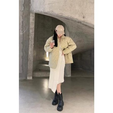 SIVOS 羽絨服心形絎縫純色輕薄保暖外套2022女士SFPOU0042