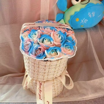 ❀【花中世界】❀母親節禮物香皂永生仿真玫瑰成品花束生日禮物女友媽520情人節