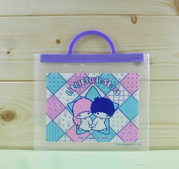 【震撼精品百貨】Little Twin Stars KiKi&LaLa 雙子星小天使 夾鏈袋-紫色 震撼日式精品百貨