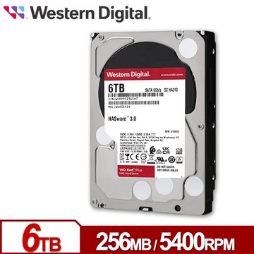 WD 紅標 Plus 6TB 3.5吋 NAS硬碟 WD60EFPX