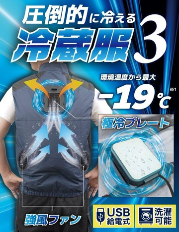 THANKO TKCV24F 冷藏服3 Peltier冷卻背心 F尺寸 雙風扇 USB供電