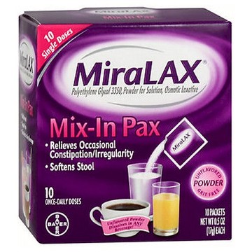 Miralax 1 Dose Powder Packets 10 each by Miralax