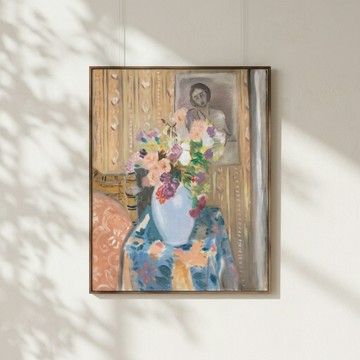 LIGHTO 掛畫｜馬諦斯 Henri Matisse｜Flowers or Flowers in - 楓木色鋁框-大尺寸