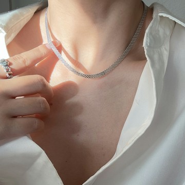 小寶s925純銀意大利設計重工毛衣項鏈女小眾輕奢高級感鎖骨鏈氣質