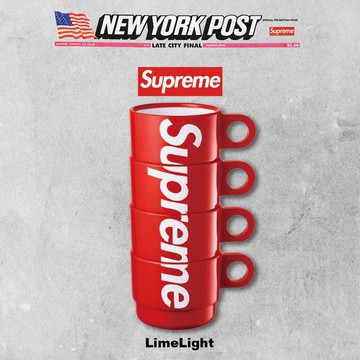 ☆LimeLight☆ 2018 SUPREME Stacking Cups 春夏 咖啡杯 四個一組 紅