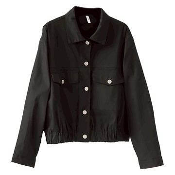 CARET 女款短版牛仔外套  均碼  黑