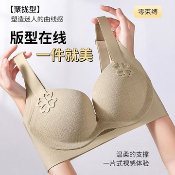 【專櫃高品質】大胸內衣 無鋼圈 防下垂 收副乳 上托 聚攏 無痕 大碼內衣 深V 爆乳內衣 大尺碼內衣 胖MM文胸