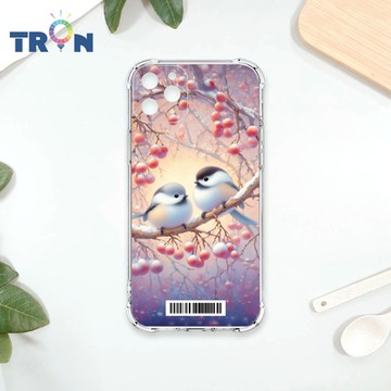 TRON IPhone 11 PRO MAX 莓果雪之妖精銀喉長尾山雀 四角防摔載具殼 軟殼 手機殼