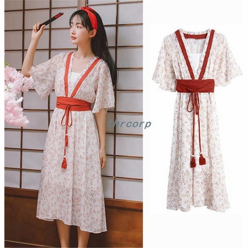 shop 大人気の可愛い中華風ワンピース3個セット現地より安いレディース春夏おしゃれ花柄ワンピース3個セット ガードル付き 通販 Lineポイント最大0 5 Get Lineショッピング