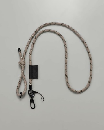 男女適用：傘繩織帶（米白條紋）