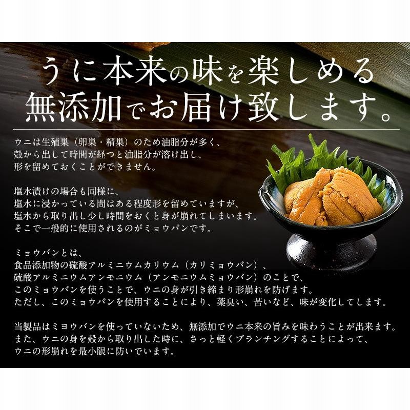 雲丹1本1400円送料こみ無添加国内最安値7本セット I062 無添加生うに(冷凍)ブランチング処理済100g(ウニ 雲丹