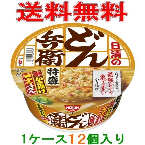 日清のどん兵衛　特盛かき揚げうどん　1ケース(12個) 『送料無料(沖縄・離島除く)』　カップ麺