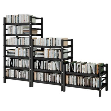 公司貨 超低價 鋼制書架落地多層貨架收納客廳書櫃廚房置物多功能宿舍臥室儲物架 快速發貨
