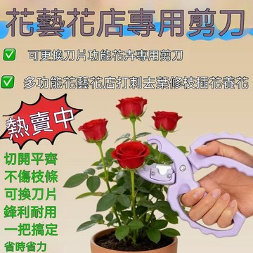 【可打統編】多功能花藝花店打刺 去葉修枝 插花養花 可換刀片 花卉通用剪刀多功能 HJYY
