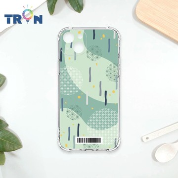 TRON IPhone 15 PLUS 日系和風圓點落雨系列 四角防摔載具殼 軟殼 手機殼
