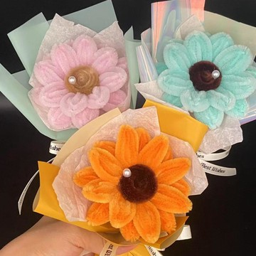❀【花中世界】❀向日葵花束扭扭棒手工花束網紅伴手禮仿真花小太陽花教師節禮物