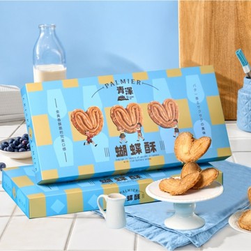 其他餅乾 【青澤】蝴蝶酥禮盒X2盒(12入/盒)