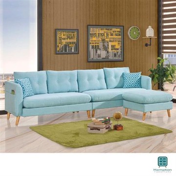 【Hampton 漢汀堡】塔拉布面L型四人沙發