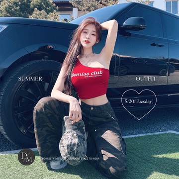 【DOMISS自訂】性感單肩背心｜Domiss Club限定款性感辣感 × 街頭態度  (現貨)