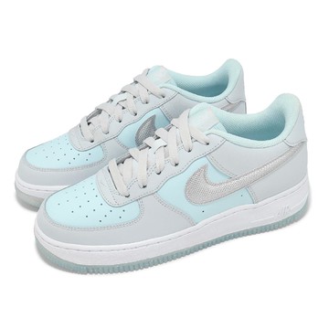 休閒鞋 Air Force 1 Low GS 大童 女鞋 藍 銀 果凍底 AF1 HQ3249-043