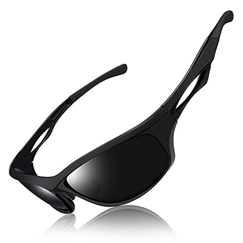 Joopin スポーツサングラス メンズ 偏光 サングラス UV400保護 紫外線 ...