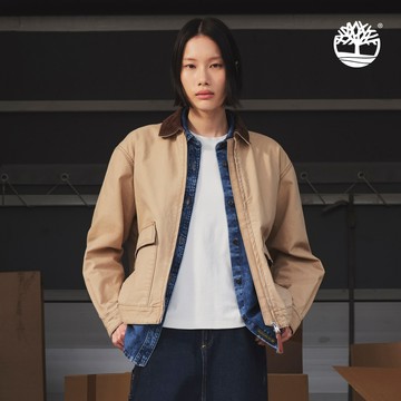 Timberland 女款淺褐色寬版Strafford帆布外套|0YH4ZDF0