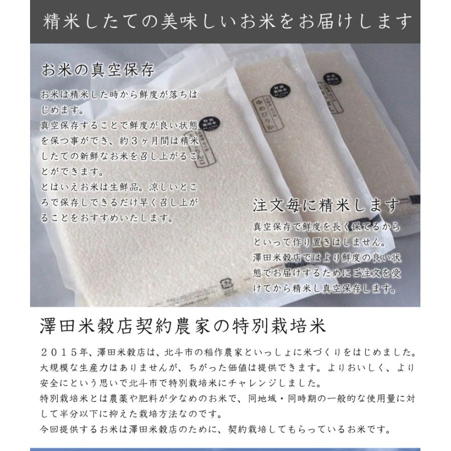  ななつぼし 特別栽培米 真空パック 10kg (2kg×5) 精米 北海道 函館 北斗 澤田米穀店 契約栽培