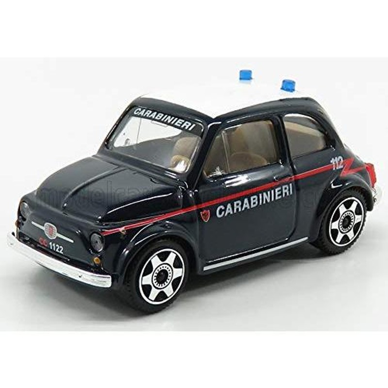 ブラーゴ ミニカー 1/43 フィアット 500 イタリア パトカー FIAT 500