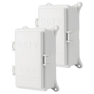 Neon 台灣霓虹 室外監控翻蓋式防水盒2個組  1套  白色