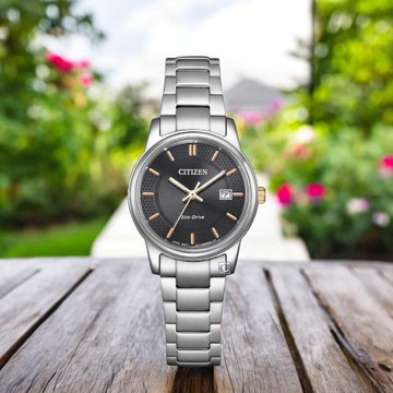 CITIZEN 星辰  光動能 簡約女錶 手錶-EW2317-76E