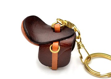 馬鞍 真皮 鑰匙扣 騎馬 賽馬 日本製造 手工製作 [VANCA/Banka Craft Leather Story]