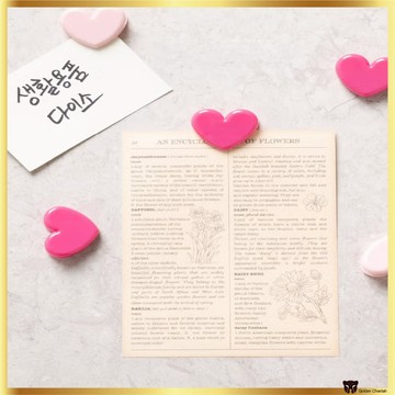 大創 DAISO KOREA 心形夾套裝 6 件套,可愛文具配件