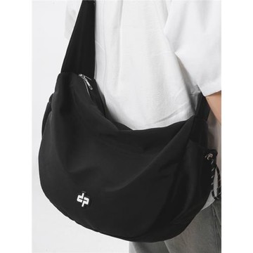 無性別旅行包女大容量尼龍布斜挎包休閑運動健身包超輕單肩背包男