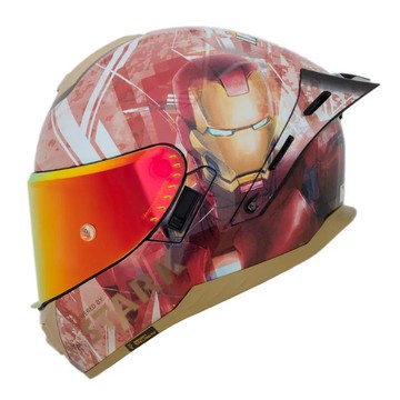 【送電鍍紅鏡片】MESUCA麥斯卡 M601 漫威聯名款 鋼鐵人 全罩式安全帽