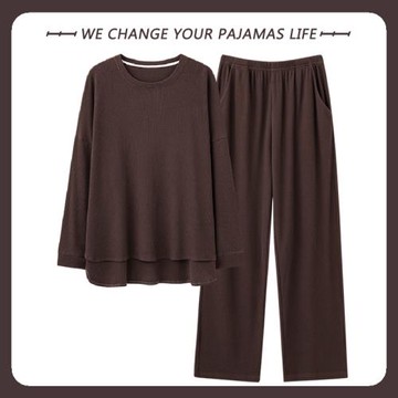 2025年睡衣男士春秋季純棉長袖套頭薄款秋天圓領青少年家居服套裝