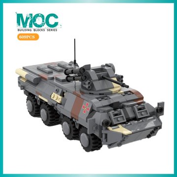 跨境玩具兼容樂高熱銷 國產小顆粒積木MOC-161127 坦克裝甲運兵車