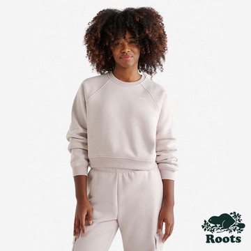 Roots女裝- CLOUD 圓領上衣-淡褐色