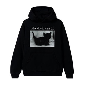 KK11 PLAYBOI CARTI WHOLE LOTTA RED 黑貓衛衣帽衫連帽男女ins