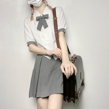 【現貨】Anzmo販賣元氣 京沢道高夏服套裝 千鳥格箱褶優等 JK制服