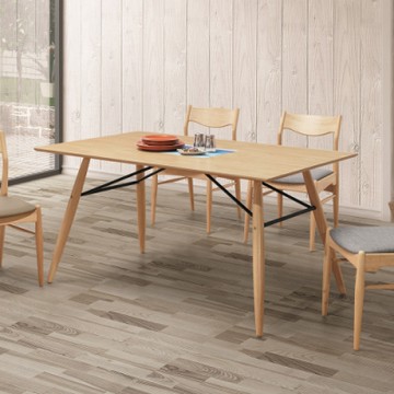 Boden-柯爾5尺北歐風餐桌(松木色)