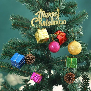 聖誕樹 裝飾小配件套組 聖誕鈴鐺 禮盒 蝴蝶結 聖誕彩球 吊球 掛飾 吊飾 掛件 耶誕節【BlueCat】【RXM0945】