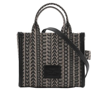 MARC  JACOBS THE MONOGRAM TOTE 滿版標誌迷你托特包(黑色深米色)